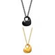 thumbnail image 1 of Paquete de 2 delicados collares de urna de acero inoxidable con cadena de recuerdo de 50 cm de largo. Oro Negro, 1 of 9