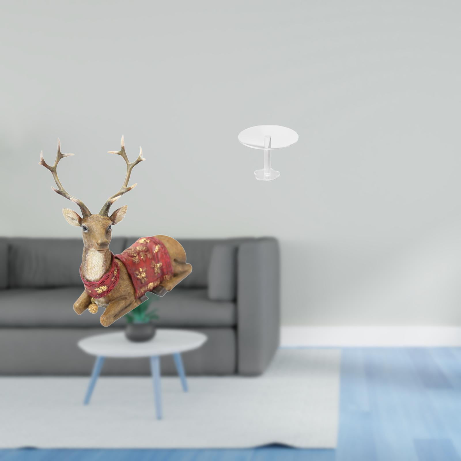 CarpNettore Reindeer Elk Tabletop Ornament Deer Figurine Statue for Living Room Office Bedroom Farmhouse Miniature Dollhouse Round Table Decorations