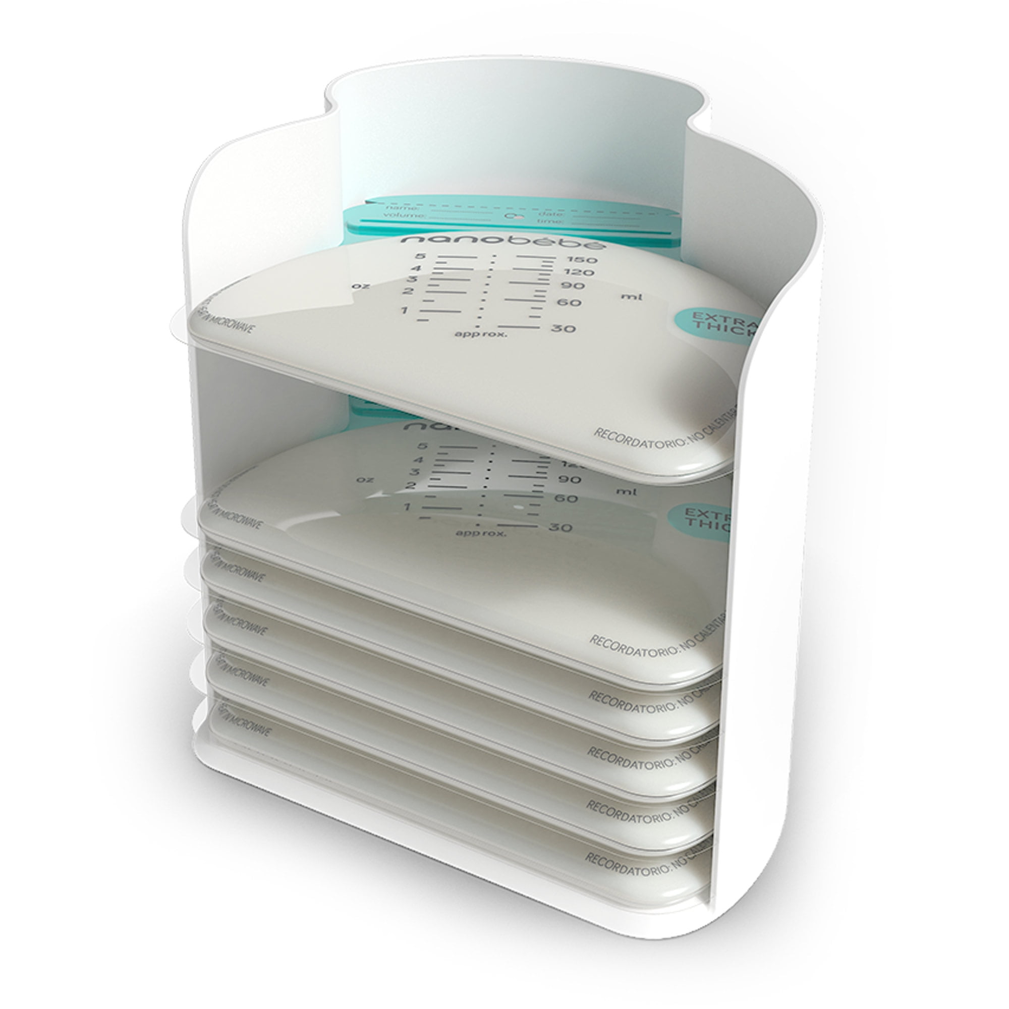Nanobebe 25 Breastmilk Storage Bags and Organizer