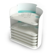 Nanobebe 25-pack Breast Milk Storage Bags & Organizer - Fast Thawing, Save Space & Track Pumping