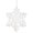 White, variant on 18 in. Silver Outdoor Glitter Snowflake