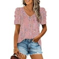 thumbnail image 2 of Birdeem Blouses pour Femmes Mode Décontractée Manches Courtes T-Shirt Ample Blouse Tops, 2 of 12