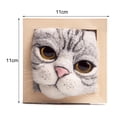 thumbnail image 5 of Kits de fieltro de aguja para principiantes, Kit de adornos para marco de fotos de cabeza de gato, decoración de gato encantadora y Kit de juguete de peluche de gato de fieltro de lana, 5 of 5