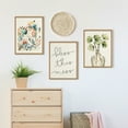 thumbnail image 6 of Kate and Laurel Sylvie Greenery Vase Framed Linen Textured Canvas Wall Art by Sara Berrenson, 18x24 Natural, Modern Nature Art for Wall, 6 of 7