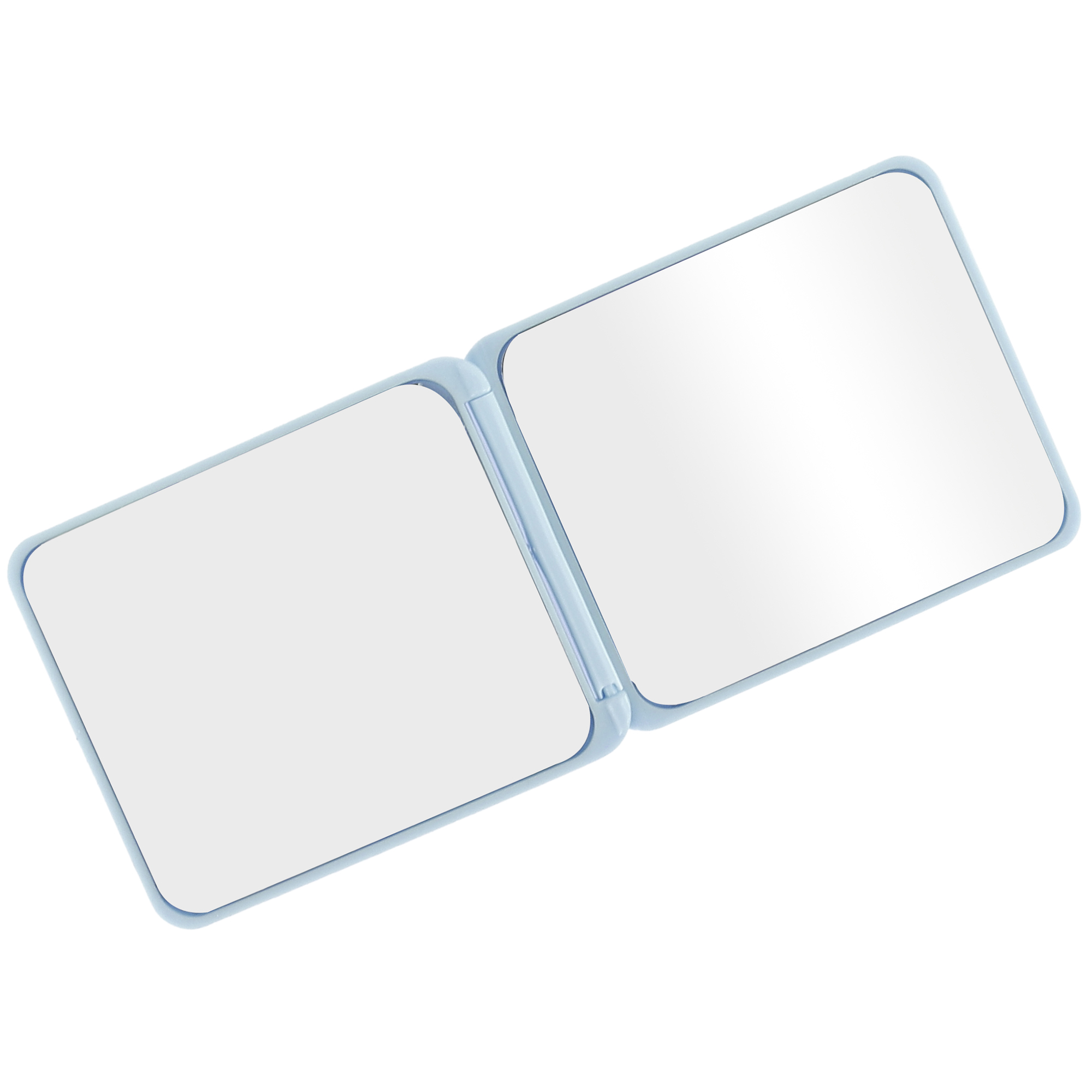 Unique Bargains Square Compact Mirror Cosmetic Mirror 1 Pc Blue
