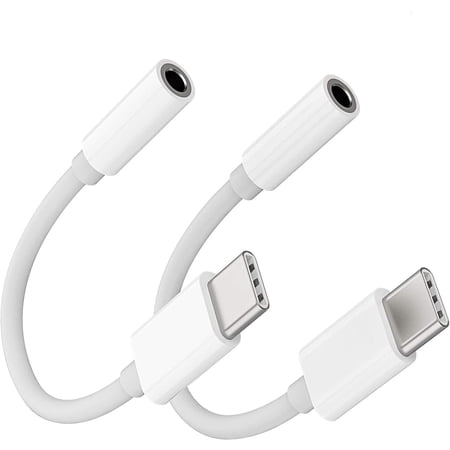 USB C to 3.5mm Headphone Adapter for iPhone 16/15 Pro Max, iPad, Samsung Galaxy S24/S23/S22/S21 Ultra - Type C Aux Audio Dongle HiFi DAC