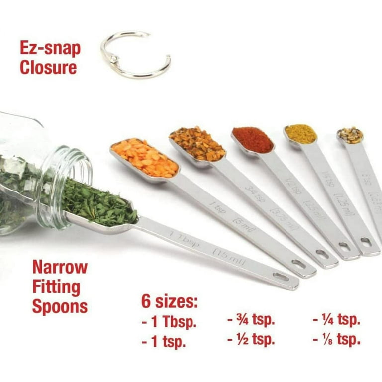 Single 1 Tbsp Narrow Stainless Steel Measuring Spoon for Thin