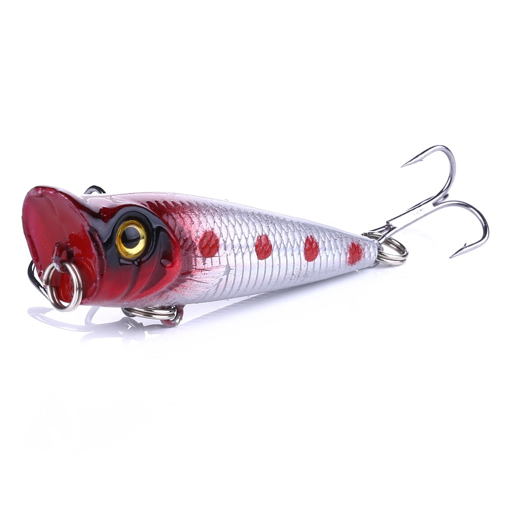HENGJIA Topwater Poppers Fishing Lures, Pack of 5 Large Artificial Saltwater Lure, Top Water Popper Fishing Lures Saltwater for Offshore, Bass, Walleye