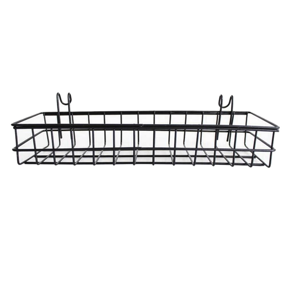 Fiocias 3 Pack Mesh Wall Metal Wire Basket, Grid Panel Hanging Tray, Wall Mount, 40x10cm