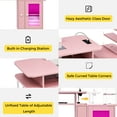thumbnail image 6 of Advwin Manicure Table with LED Light, Dust Collector, Detachable Storage Rack, Charging Station & Wrist Rest, Beauty Salon Nail Desk Workstation, Pink, 6 of 9
