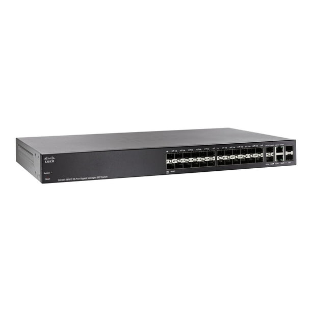 Cisco Small Business SG300-28SFP - Commutateur - L3 - Géré - 24 x SFP de Gigabit + 2 x SFP de Gigabit de combo - Bureau, Rack-Montable