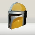 thumbnail image 4 of Mandalorian Yellow Helmet With Liner and Chin Strap For LARP/Costumes/Role Plays Cosplay Prop Movie Helmet, 4 of 4
