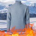thumbnail image 2 of Vedolay Turtleneck Sweater for Men Long Sleeve Turtleneck Cute Print Knitted Pullover Sweaters Blue,L, 2 of 5