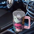 thumbnail image 5 of 40oz Halloween Tumbler with Straw and Lid Haunted House Travel Coffee Tumbler Cup with Handle for Trick or Treat Gifts, 5 of 5