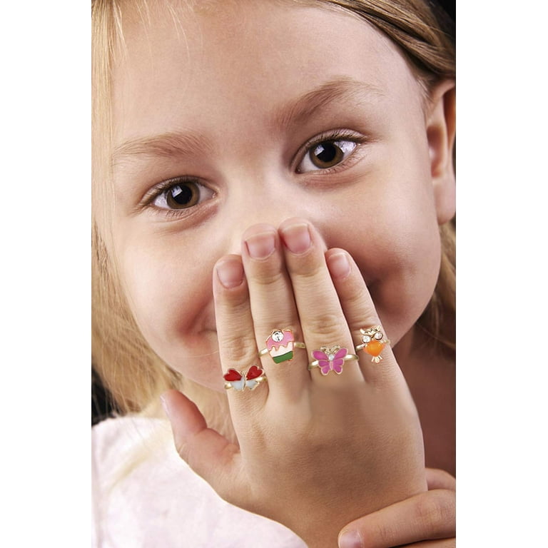 Golray 36 Pcs Little Girl Jewelry Rings Children Kids Rings Gift