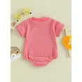 thumbnail image 4 of Suealasg Baby Boys Girl Clothes Infant Summer Knitted Romper Short Sleeve Bodysuit for Girls Boys 0-18 Months, 4 of 9