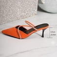 thumbnail image 5 of Women Rhinestone Low Heel Pointed Toe Sparkly Wedding Dress Shoes Summer Summer Slip-On Dress Shoes for Wedding Closed Toe Slingback Shoes, 5 of 6
