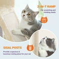 thumbnail image 6 of Allewie 81 Inches Multi-Level Tall Cat Tree for Large Cat, Cat Climbing Tree with Cat Condo and Hammock, Scratching Post, Wide Base, Beige, 6 of 7