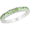 7/8 Carat T.G.W. Peridot Eternity Ring in Sterling Silver