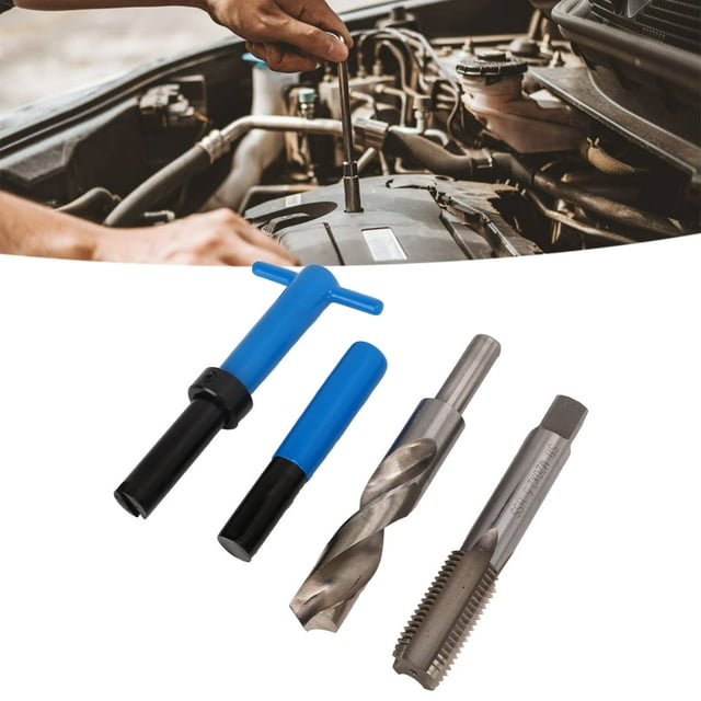 Helical Threaded Insert Kit,High Speed Steel Thread Screws Rethread Tool Drill Thread Restorer Kit Luxury Finish