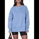 thumbnail image 2 of Sudaderas Oversize para Mujer, Cuello Redondo, Larga, Informales, Holgadas, con Aberturas, para Otoño Azul L, 2 of 9