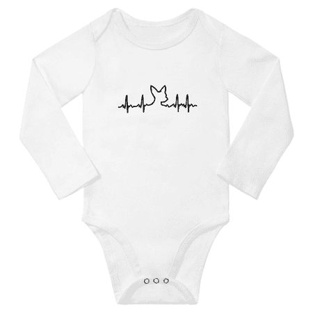 

Chihuahua Dog Heartbeat Cute Baby Long Sleeve Clothing Bodysuits Boy Girl Unisex (White 12-18M)