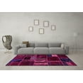 thumbnail image 3 of Ahgly Company Indoor Square Oriental Pink Modern Area Rugs, 3' Square, 3 of 4