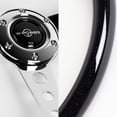 thumbnail image 5 of W-Power 14" Black Galaxy Colored Wood 6-Hole Spoke Chrome Center Steering Wheel, 5 of 6