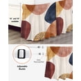 thumbnail image 3 of Abstract Graffiti Circle Bed Skirt Queen Size 16 Inch Drop, Vintage Brown Blue Minimalist Art Wrap Around Dust Ruffle Bedskirts, Wrinkle & Fade Resistant Easy Fit Bedskirt with Adjustable Elastic, 3 of 8