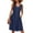 Dark Blue, variant on Women's Summer Dresses Under $10 Casual Dress Gradual Sleeveless Neck V-Neck Long Dress