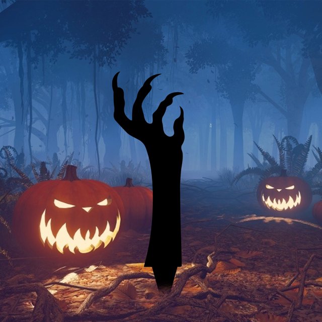 Halloween Metal Ghost Hand Garden Decoration Home Garden Decoration