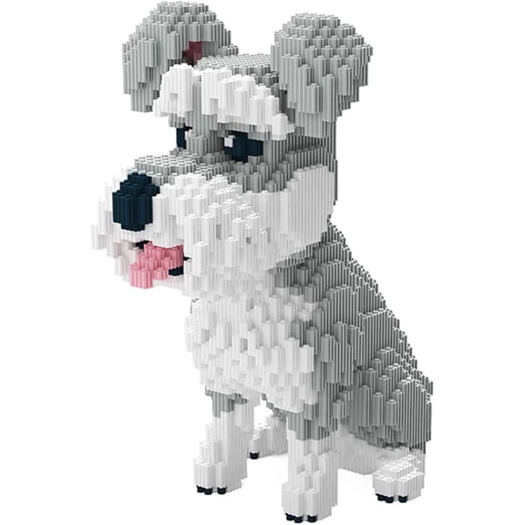 Dog Schnauzer Micro Building Blocks Set（2817PCS） Gift for Adults and Kids