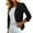 01-Black, variant on Women's 3/4 Sleeve Blazer Open Front Lapel Business Suit Jackets Casual Work Office Suits Jacket with Pockets Black M