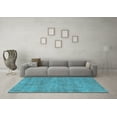 thumbnail image 3 of Ahgly Company Indoor Round Oriental Light Blue Industrial Area Rugs, 5' Round, 3 of 4