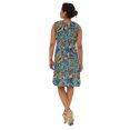 thumbnail image 2 of Palm Leaf Print Sleeveless Zipper Neckline Dress, 2 of 4
