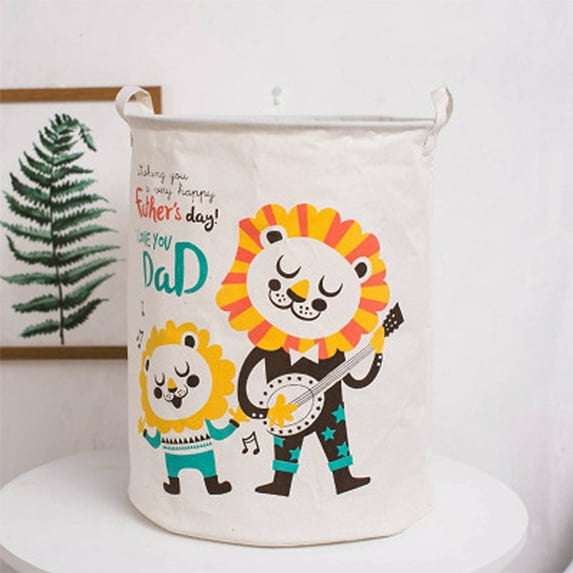 Cartoon Animals Cloth Laundry Basket hamper Storage Bag Laundry Clothes Organizer Kids Toys Bucket Hippo/Elephant/Lion/Dinosaur