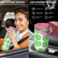 thumbnail image 5 of 30oz Handheld Travel Tumbler with Handle – Double Wall Stainless Steel Insulated Cup, Flip Straw Lid, Leak-Proof & BPA-Free for Hot and Cold Drinks – Durable Coffee & Juice Mug Pink, 5 of 7