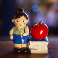 thumbnail image 3 of Pacific Giftware Apple Teacher Apple Book Ceramic Salt and Pepper Shakers Set, 3 of 6