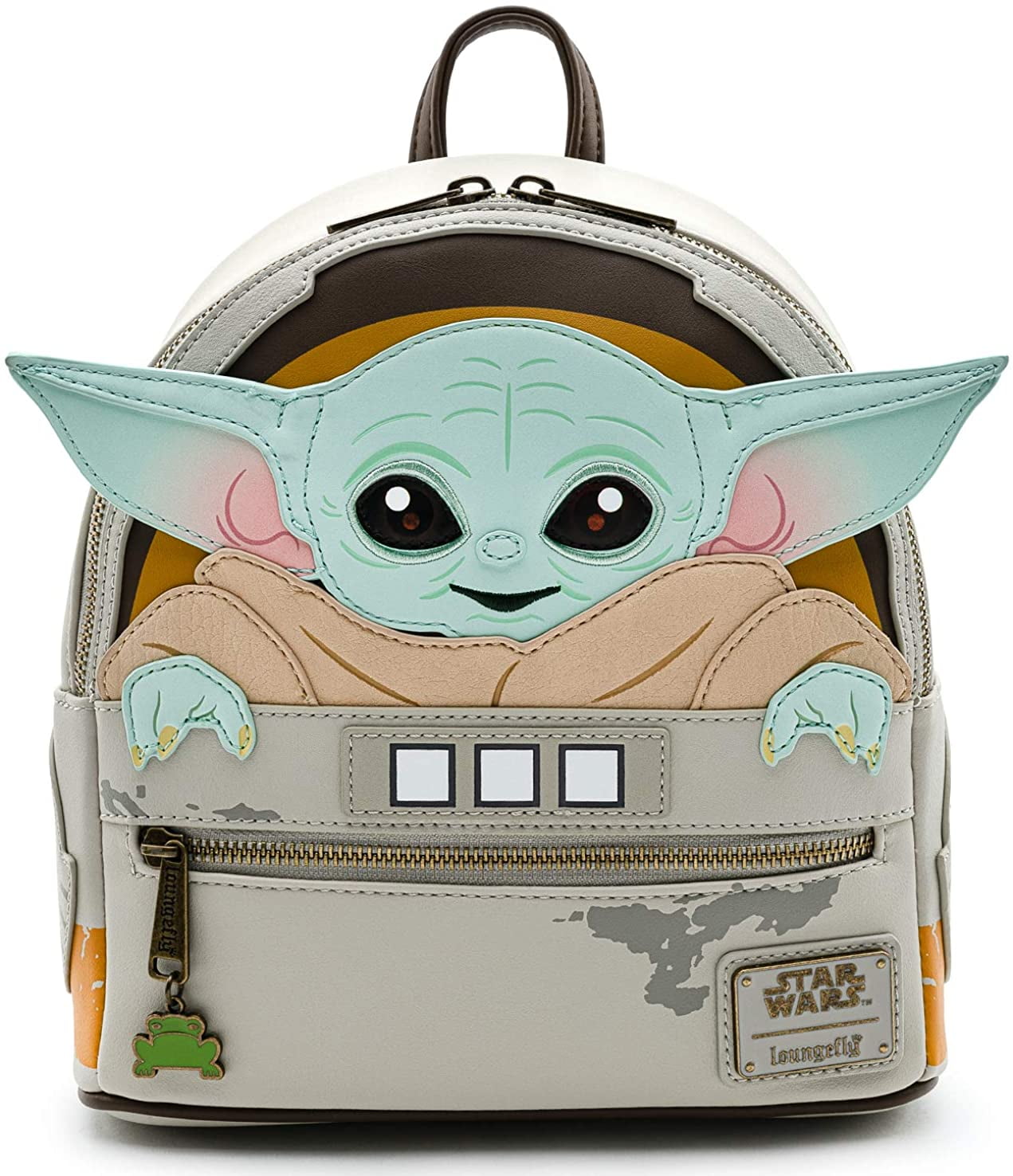 Star Wars Mandalorian The Child Baby Yoda Frog Snack Time Bag Backpack Clip 