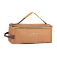 thumbnail image 3 of Bolsa de almacenamiento para utensilios de cocina de camping, organizador de vajilla, multifuncional, vacía, Oxford Marrón, 3 of 9
