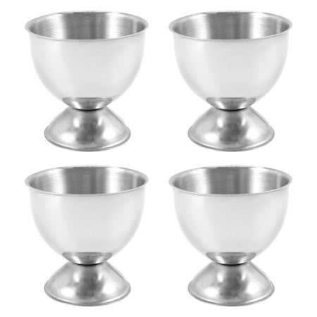

Egg Cups Set Stainless Steel Eggs Hard Boiled Eggs and Soft Tray Tool Holders Kitchen Silver