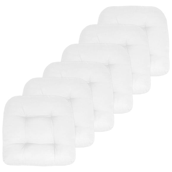 Paquete de 6 almohadillas para sillas de patio, colección Sweet Home, 19 x 19 cm