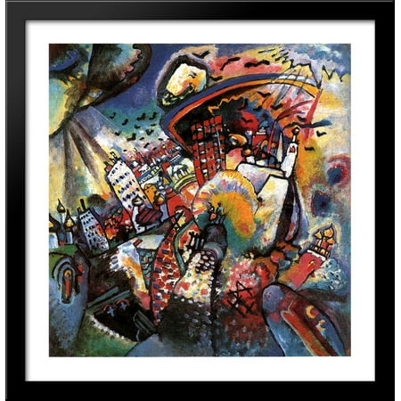 Moscow I 28x28 Large Black Wood Framed Print Art by Wassily Kandinsky
