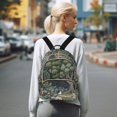 thumbnail image 7 of FORMRS Mini Backpack Purse for Women Quilted Travel Daypack Casual Shoulder Bag, Green Forest Scene, 7 of 7