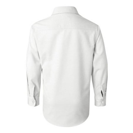 French Toast Big Boys' Long Sleeve Oxford Shirt, White,