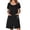 Black, variant on Women Zipper Front House Coat Short Sleeves Robe Zip Up Bathrobes Short Nightgown with Pockets
