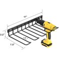 thumbnail image 4 of Support Mural pour Perceuse Électrique à 4 Fentes, Rangement pour Outils Électriques et Perceuse Sans Fil, Organisation de Garage, 4 of 6