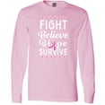 thumbnail image 3 of Inktastic Breast Cancer Awareness Fight Believe Hope Survive Long Sleeve T-Shirt, 3 of 5