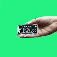 thumbnail image 2 of Texas Black License Plate Logo Patch RGV 956 Embroidered Iron On, 2 of 2