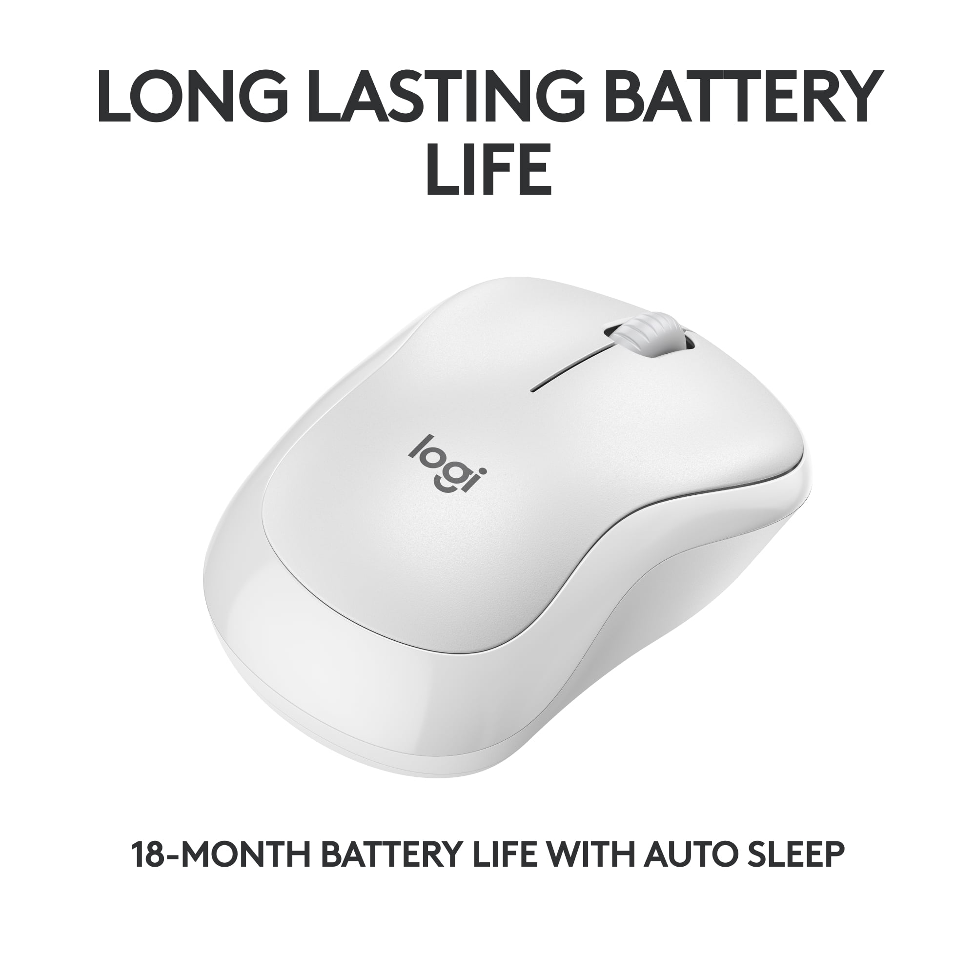Logitech M240 Silent Bluetooth Mouse, Wireless, Compact, Portable, Smooth Tracking, 18-Month Battery, Off-white